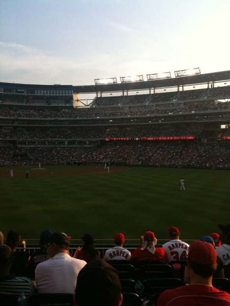 Nationals Park on a sunny July evening.